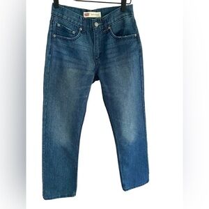 Levis girls 514 Straight Fit Jeans Dark Wash Blue 5 Pocket size 16 slim